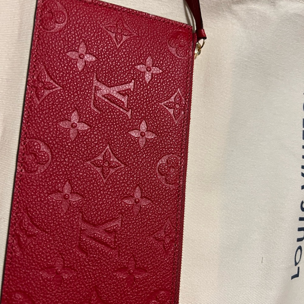 Louis Vuitton pochette felicie zipper insert-scarlet.”New”